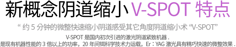 新概念阴道缩小 V-SPOT特点